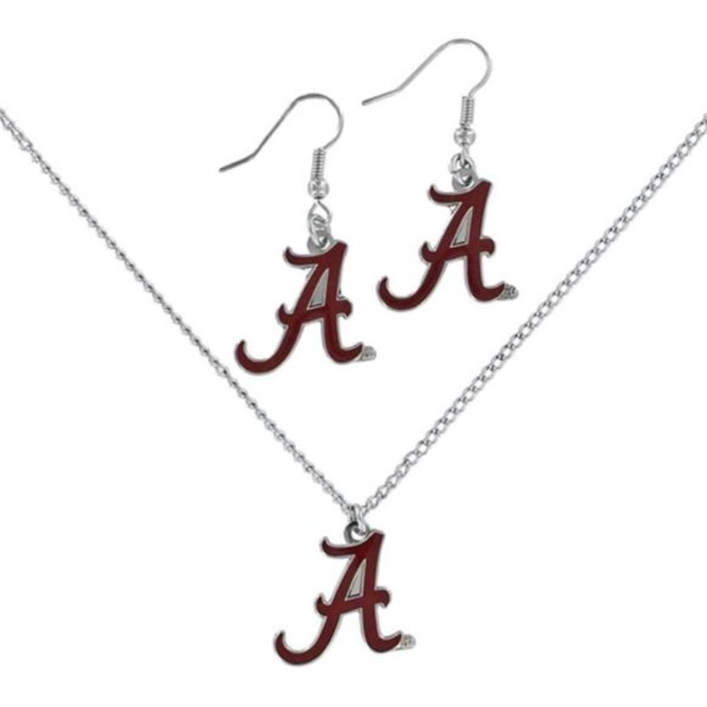 New Aminco NCAA Alabama Crimson Tide Logo‎ Earrings & Pendant Set